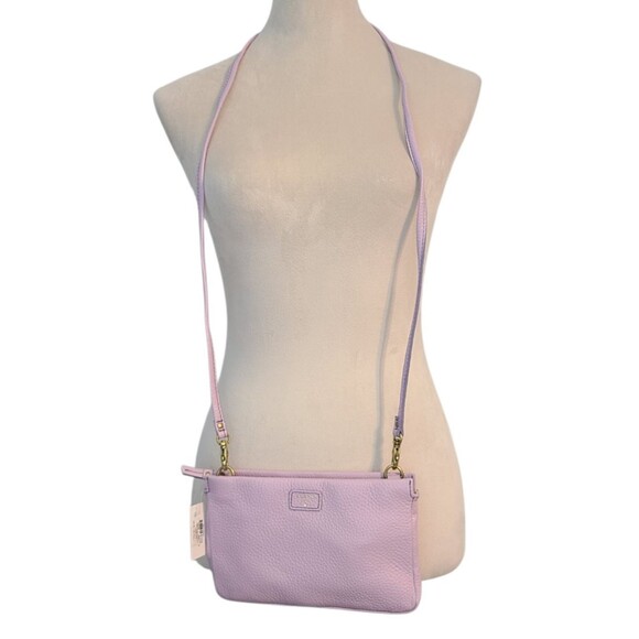 FOSSIL Lavender Pebbled Leather Convertible MIMI Crossbody Clutch Bag NWT Capsul - Picture 1 of 11